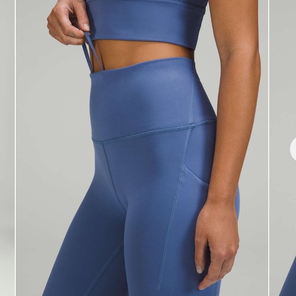 Lululemon Wunder Train High-Rise Tight 25” Water Drop Blue Size 6 Pockets - Picture 4 of 13